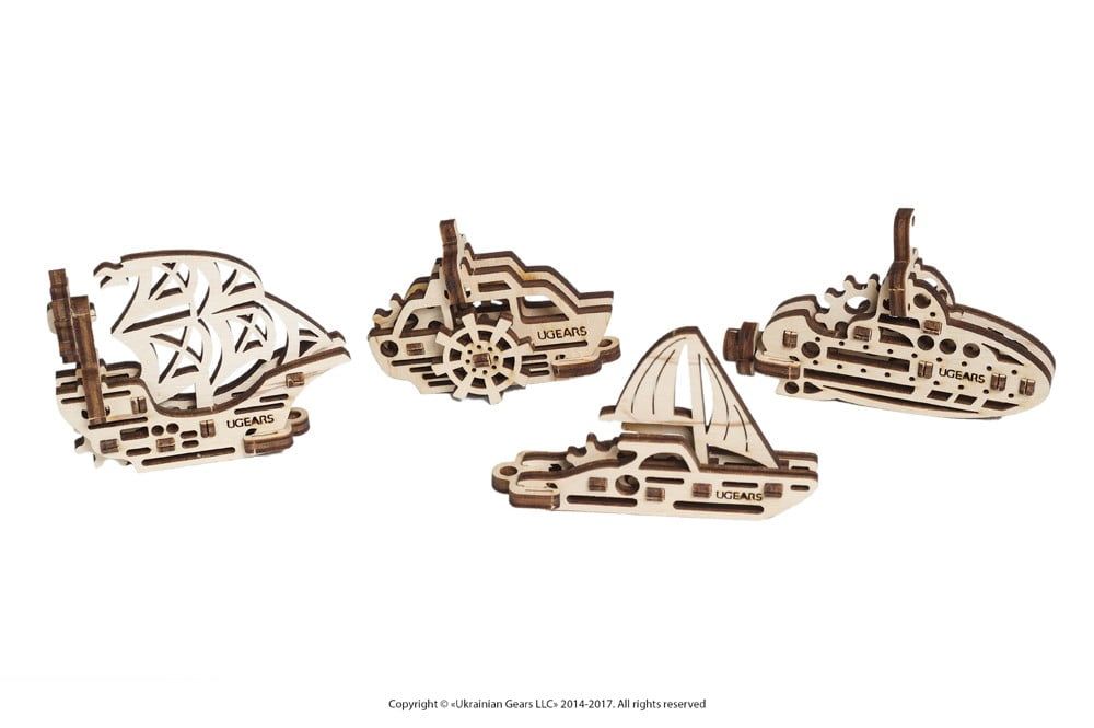 UGears Model U-Fidget Ships Wooden Model Kit