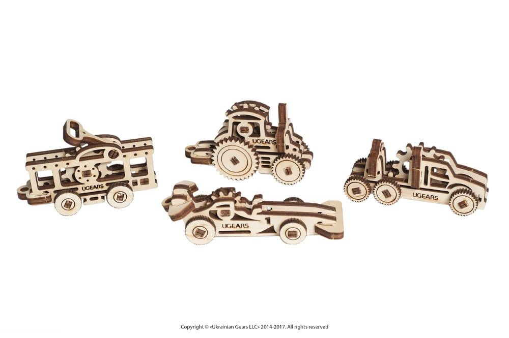 UGears Model U-Fidget Vehicles Wooden Model Kit