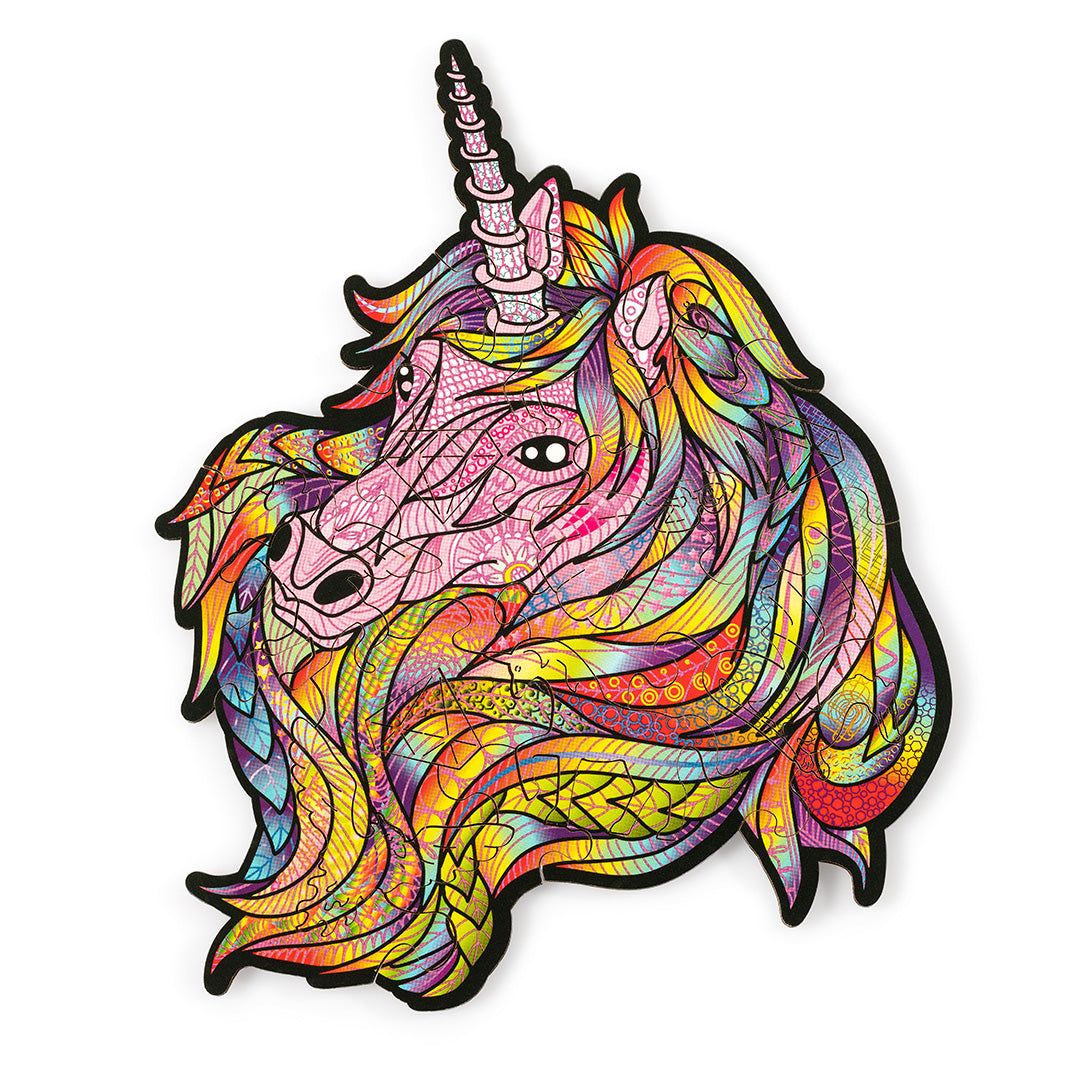Pink Sky Unicorn 21 Piece Wooden Jigsaw