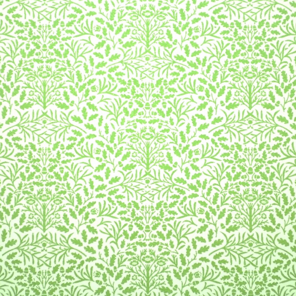 Green and White Acorn Wallpaper for 1/12 Scale Dolls House