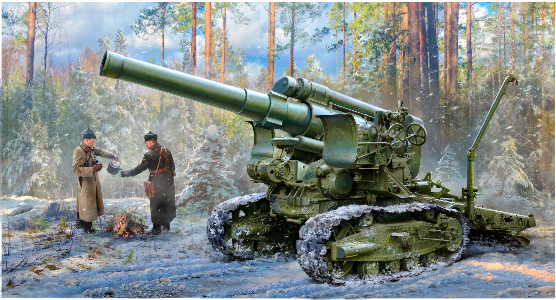 Zvezda 1/72 Scale M1931 B-4 "Stalin's Sledgehammer" Soviet 203mm Howitzer Model Kit