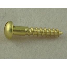 Brass Roundhead Screws - 4 x 5/8