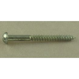 Steel Roundhead Screws - Bright Steel - 6 x 1 1/2"