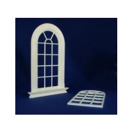 Georgian 16 Pane Window with Rounded Top for 1/12 Scale Dolls House