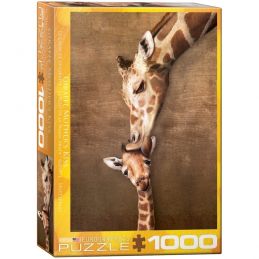 Eurographics Giraffe Mothers Kiss 1000 Piece Jigsaw