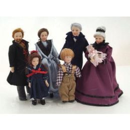 Porcelain Victorian Family for 12th Scale Dolls House