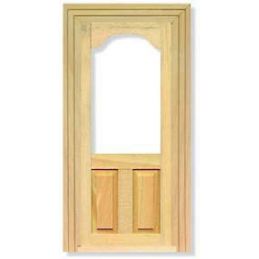 Wooden Glass Top Door for 12th Scale Dolls House