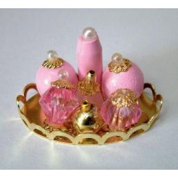 Tray With Perfume Bottles for 12th Scale Dolls House