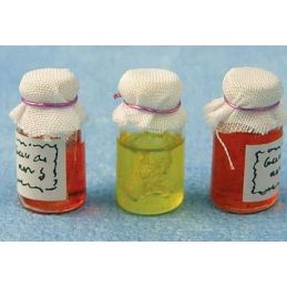 Pack 3 Jam Jars for 12th Scale Dolls House