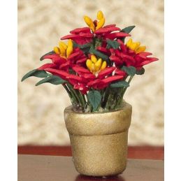 Poinsettia Plant for 12th Scale Dolls House