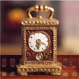 12th Scale Gold Carriage Clock