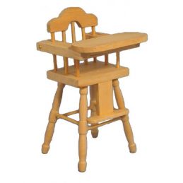 Bare Wood High Chair for 12th Scale Dolls House