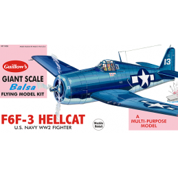Guillows F6F-3 Hellcat Grumman 16th Scale Balsa Flying Model Kit
