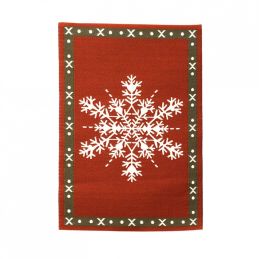 Snowflake Christmas Rug for 12th Scale Dolls House 