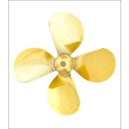 Raboesch Brass 75mm M5 Threaded 4 Blade Propeller