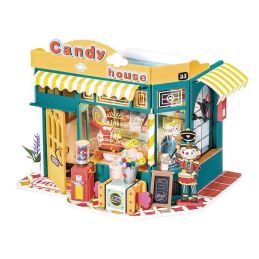 Rolife Rainbow Candy House DIY Miniature Dollhouse Kit