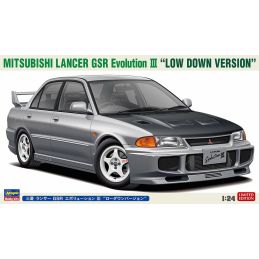 Hasegawa 1/24 Scale Mitsubishi Lancer GSR Evolution III Low Down Version Model Kit