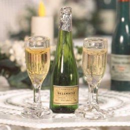 Champagne Bottle and 2 Flutes for 12th Scale Dolls House