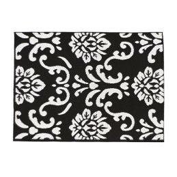 Black and White Modern Rug for 12th Scale Dolls House