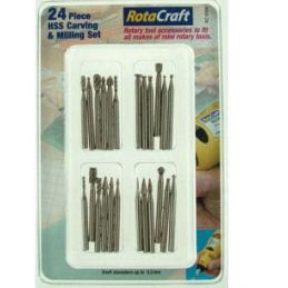 Rotacraft 24 piece HSS Carving and Milling Set