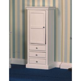 White Cupboard and Drawers for 12th Scale Dolls House