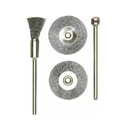 Proxxon Steel Wire Cone Brushes (2pcs)