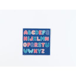 Colourful Blue Alphabet Rug for 12th Scale Dolls House