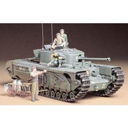 Tamiya British Infantry Tank Mk.IV Churchill Mk.VII Plastic Model Kit - Starter Paint Pack (9)