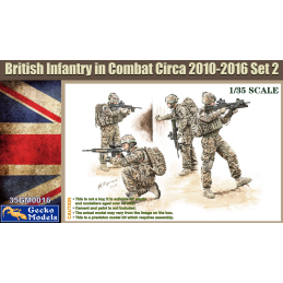 Gecko 1/35 Scale British Infantry In Combat Circa 2010-2016 Set 2 Figures Model Kit