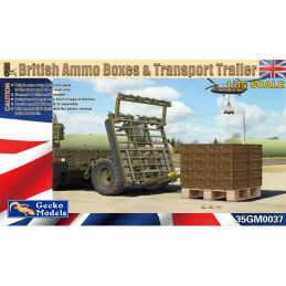 Gecko 1/35 British Ammo Boxes and Transport Trailer Model Kit