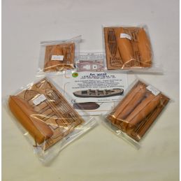 Mantua Models H.M.S Victory Wooden Model Ship Kit - Plastic / Wood Life Boat Set - Set Of 6