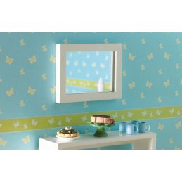 White Framed Mirror for 12th Scale Dolls House