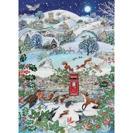 Cobble Hill Village On Winter Night 1000 Piece Jigsaw