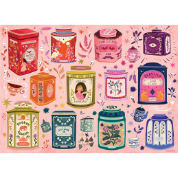 Cobble Hill Tea Tin Treasures 1000 Piece Jigsaw