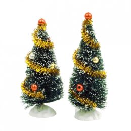 Pack of 2 Decorated Christmas Trees for 12th Scale Dolls House