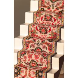 Red and Cream Stair Carpet