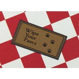 Wipe Your Paws Doormat Doll House Miniatures 1.12th Scale Door Accessory 