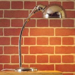 12V Silver Directional Half-domed Table Lamp for 12th Scale Dolls House