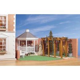 Garden and Pergola Ready to Assemble 12th Scale Dolls House Kit
