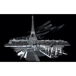 Engraving Art Eiffel Tower Silver