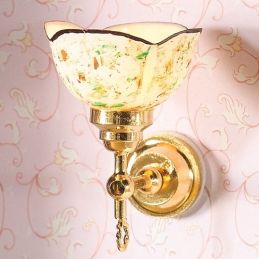 12V Wall Light With Painted Shade for 12th Scale Dolls House