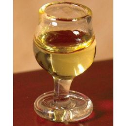 Glass of White Wine for 12th Scale Dolls House