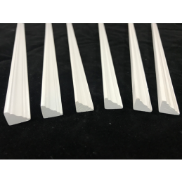Cornice Painted White Pack of 6 for 12th Scale Dolls House