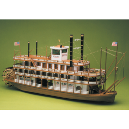 Mantua Models 1/50 Scale Mississippi Paddle Steam Boat Model Kit