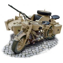Italeri 1/9 Scale German Military Motorcycle and Sidecar Model Kit