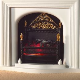 12V Lit Fire with Bulb for 12th Scale Dolls House