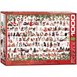 Eurographics Holiday Dogs 1000 Piece Jigsaw