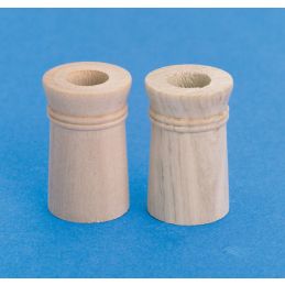 Wooden Chimney Pots 2 pieces for 1:12 Scale Dolls House