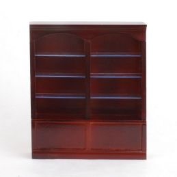 Mahogany Deluxe Double Shelves for 12th Scale Dolls House