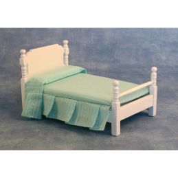 Victorian White Single Bed for 12th Scale Dolls House